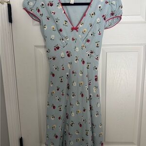 GAP x DOEN Light Blue Dress with Pink Trim